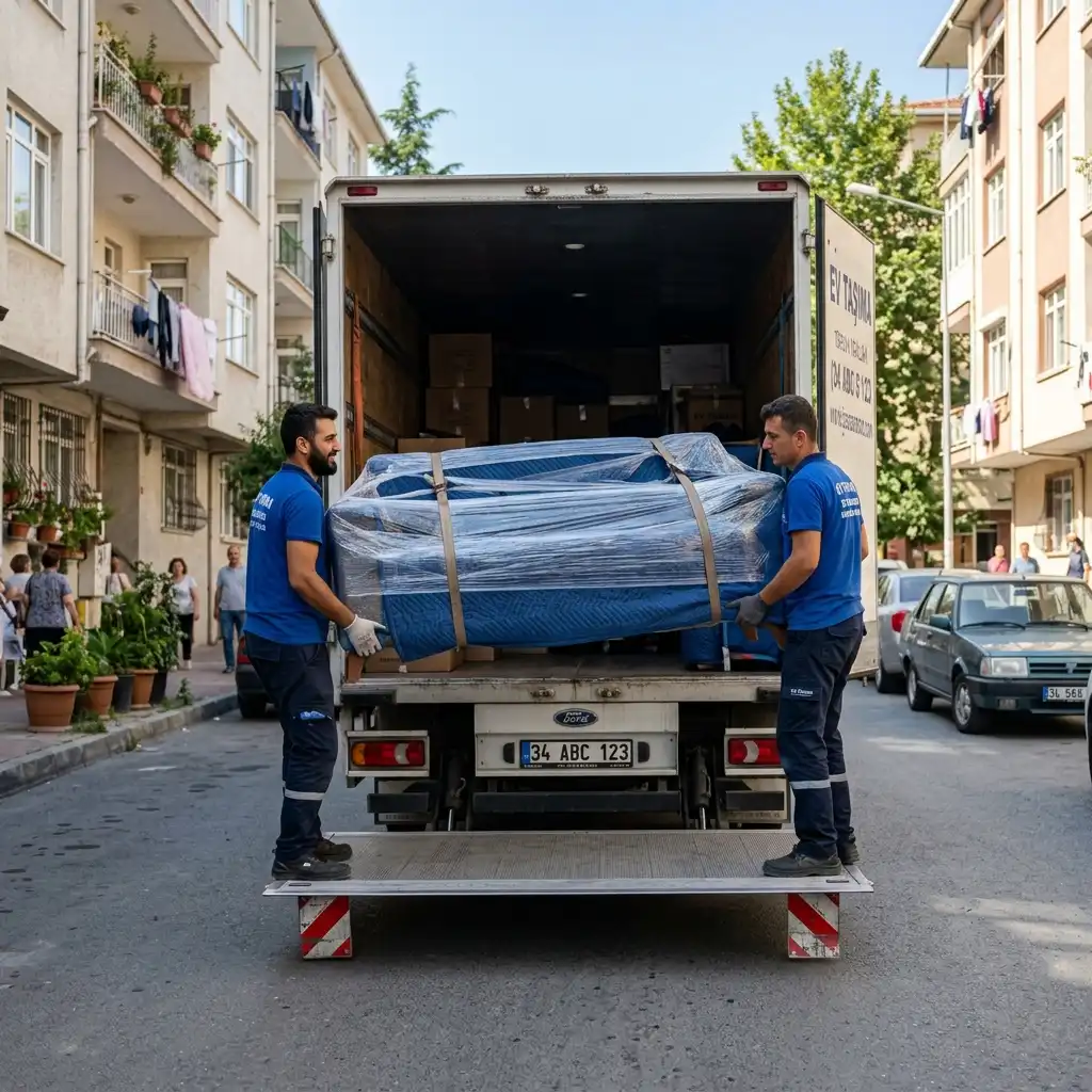 Bornova Evden Eve Nakliyat - Eşya yükleme çalışması